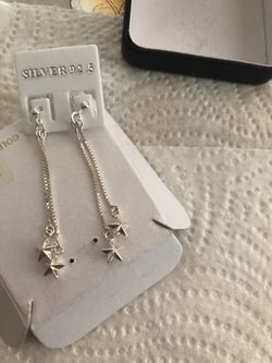 Women’s silver dangling earrings
