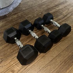 25 And 15 Pair Of Dumbbells 