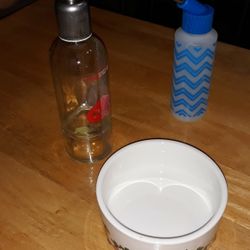 Hamster Water Bottles And Ceramic Feeding Dish