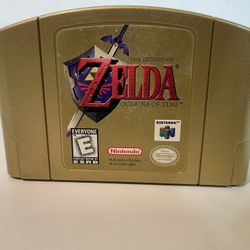 The Legend of Zelda Ocarina of Time Gold Cartridge N64 Nintendo 64 Game Tested