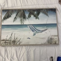 Beautiful Soft Breeze Beach Setting By Nan Canvas Oil Painting 