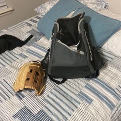 Lefty Baseball Glove And Bag 