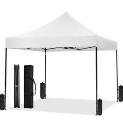 10 x 10 Ft Pop Up Canopy Tent，2black Color 