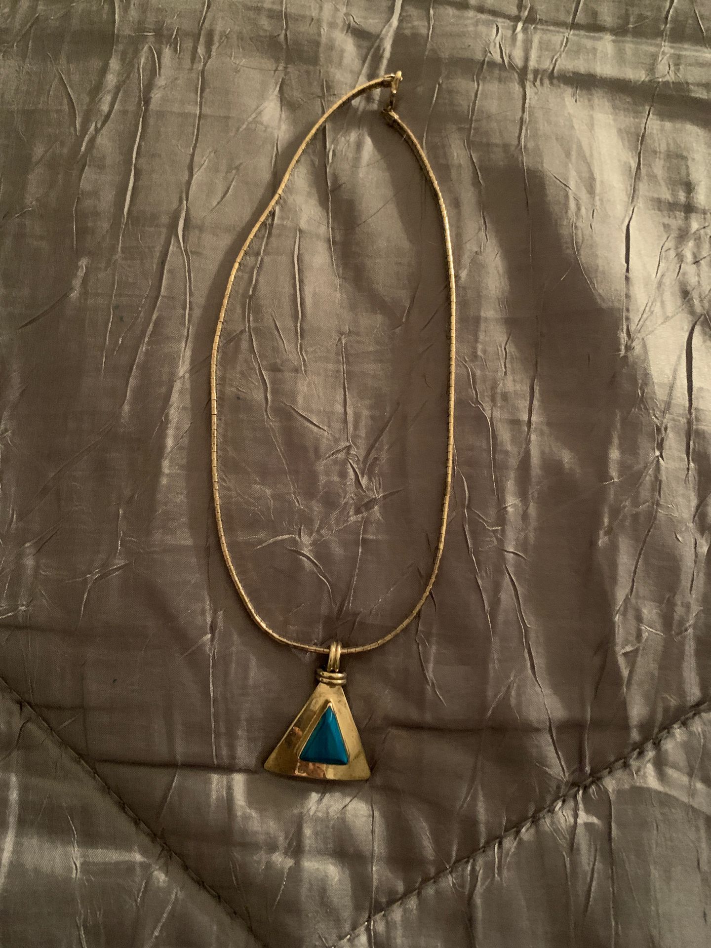 Sterling silver snake chain and slider turquoise