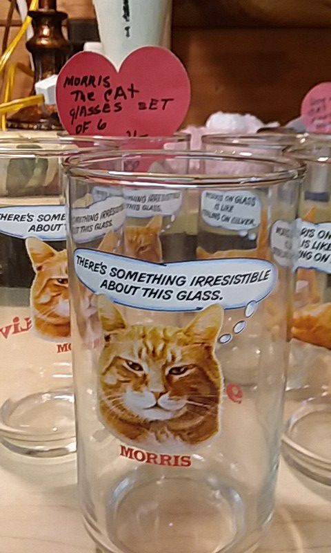 Morris the cat collectable glasses