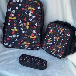 Disney Mickey Silhouette Backpack Set 