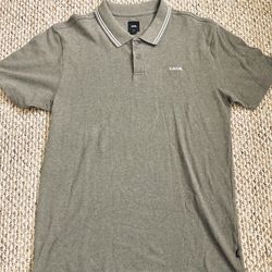 Vans Classic Men's Polo Gray Short Sleeve Shirt Size Large 