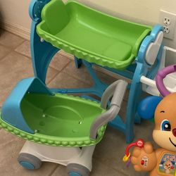 Doll Bassinet / Stroller 2 Pc Set