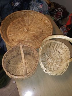 Wicker baskets household wood baskets
