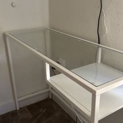 White Transparent Desk