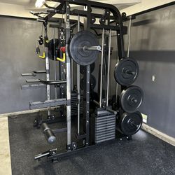 Smith Machine 300 | Adjustable Bench | 245lb Cast Iron Olympic Weights | 7ft Olympic Bar | Fitness | Gym Equipment | FREE DELIVERY/INSTALLTION 🚚 
