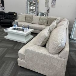 RAWCLIFFE PARCHMENT 3-PIECE SECTIONAL