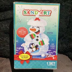 Creativity for kids Sandart Snowman