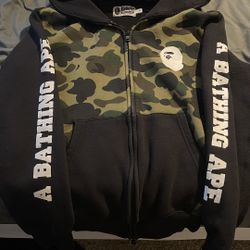 Bape Zip Up Hoody Size M 
