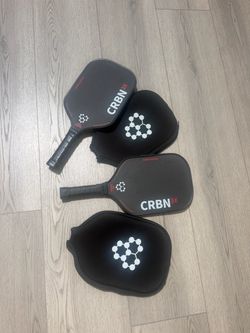 Pair of CRBN 3X Pickleball Paddles with Covers – Set of 2