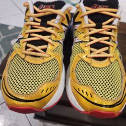 Estos zapatos son unas zapatillas de correr ASICS con tecnología de estabilidad DuoMax, un modelo similar a las series Gel-Kayano o GT. 