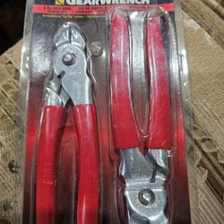GEARWRENCH 2 Pc. Straight & 45° Hog Ring Plier Set - 3702D One Size, Multi , Brand New