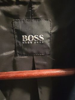 HUGO BOSS Black Vintage Leather Sport Coat Blazer