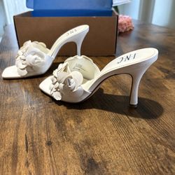 Beautiful INC white Slip On Heels