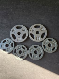 4x 2.5lb and 2x 5lb Standard 1inch Weight Plates