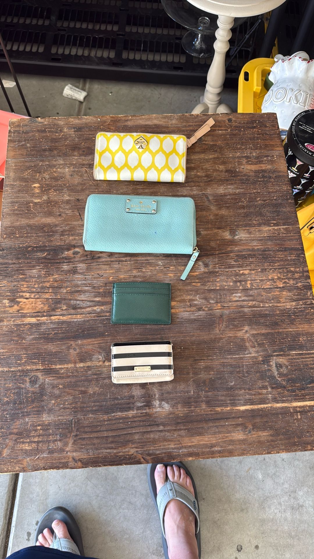 Various used Kate Spade wallets