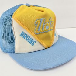Vintage 80s UCLA Bruins Snapback Trucker Hat Mesh M/L