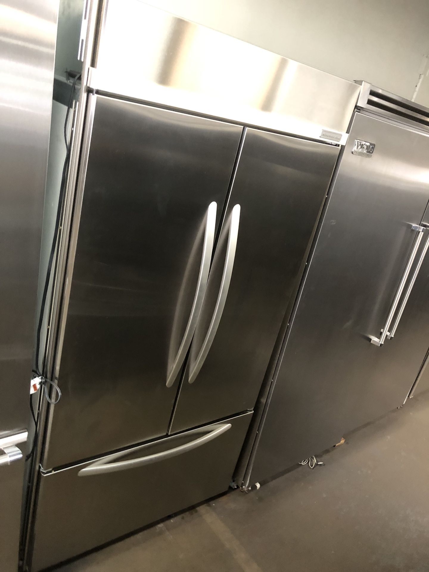 Kitchen Aid 42” Wide Stainless Steel Built In Refrigerator 