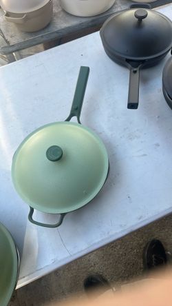 Pans and pots  Comes with 10.5 inch pan  non stick  Brand: our place  Lightly used  Pick up in sun valle