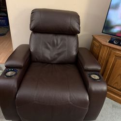 Brown Leather Recliner 