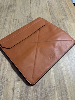 Harber London Leather & Felt Laptop Sleeve – Tan Brown MacBook / Tablet Case