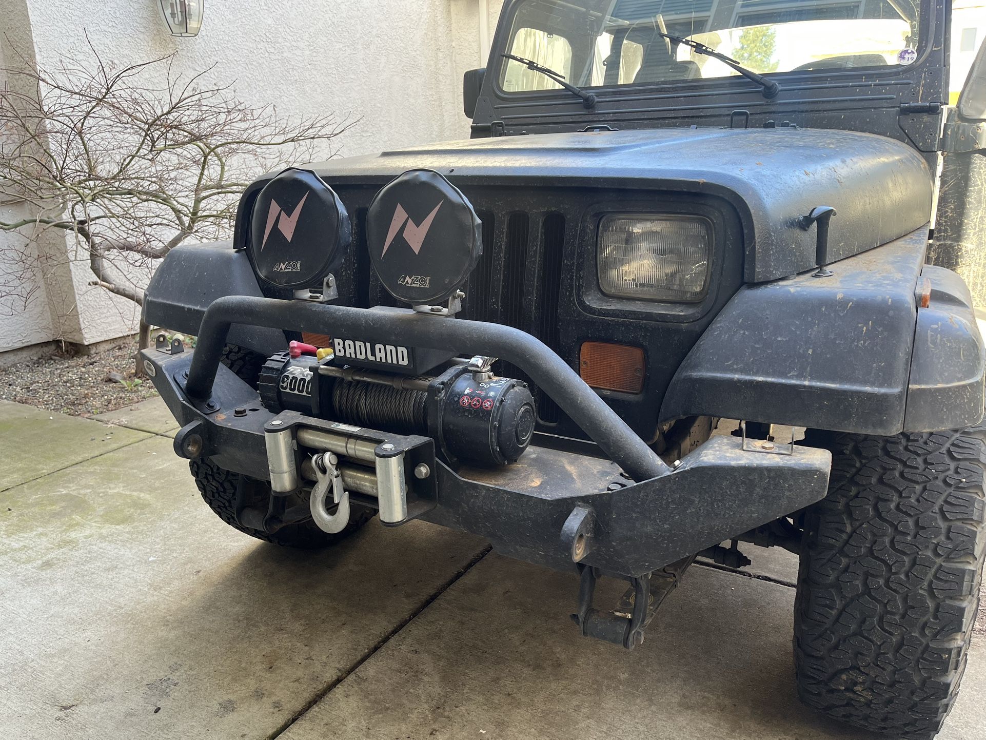 Jeep YJ Body Armor 4x4 Front Winch Bumper for Sale in Lincoln, CA OfferUp