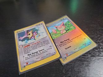 Holo Delcatty and Skitty Pokemon Cards