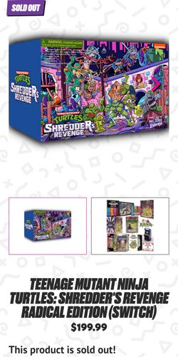 SEALED Limited Run TMNT Shredder's Revenge