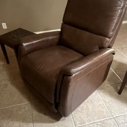 Real Leather Manual Recliner