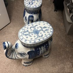 Two Ceramic Elephant 