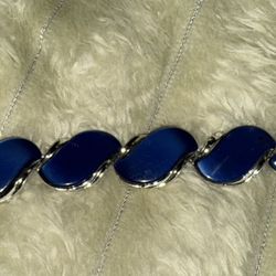 Vintage Lisner Enamel Bracelet, 7"