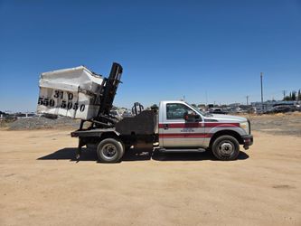 Dump dumpster truck and bins for sale
