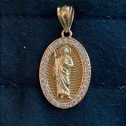 14k San judas pendant 