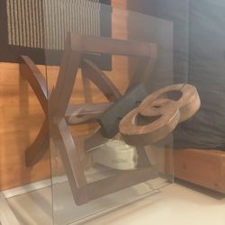 Brand New Wooden And Glass End Tables 