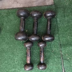 Old school dumbbells 36lbs