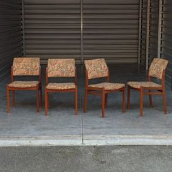 Set of 4 Svegards Markaryd Swedish Teak Dining Chairs