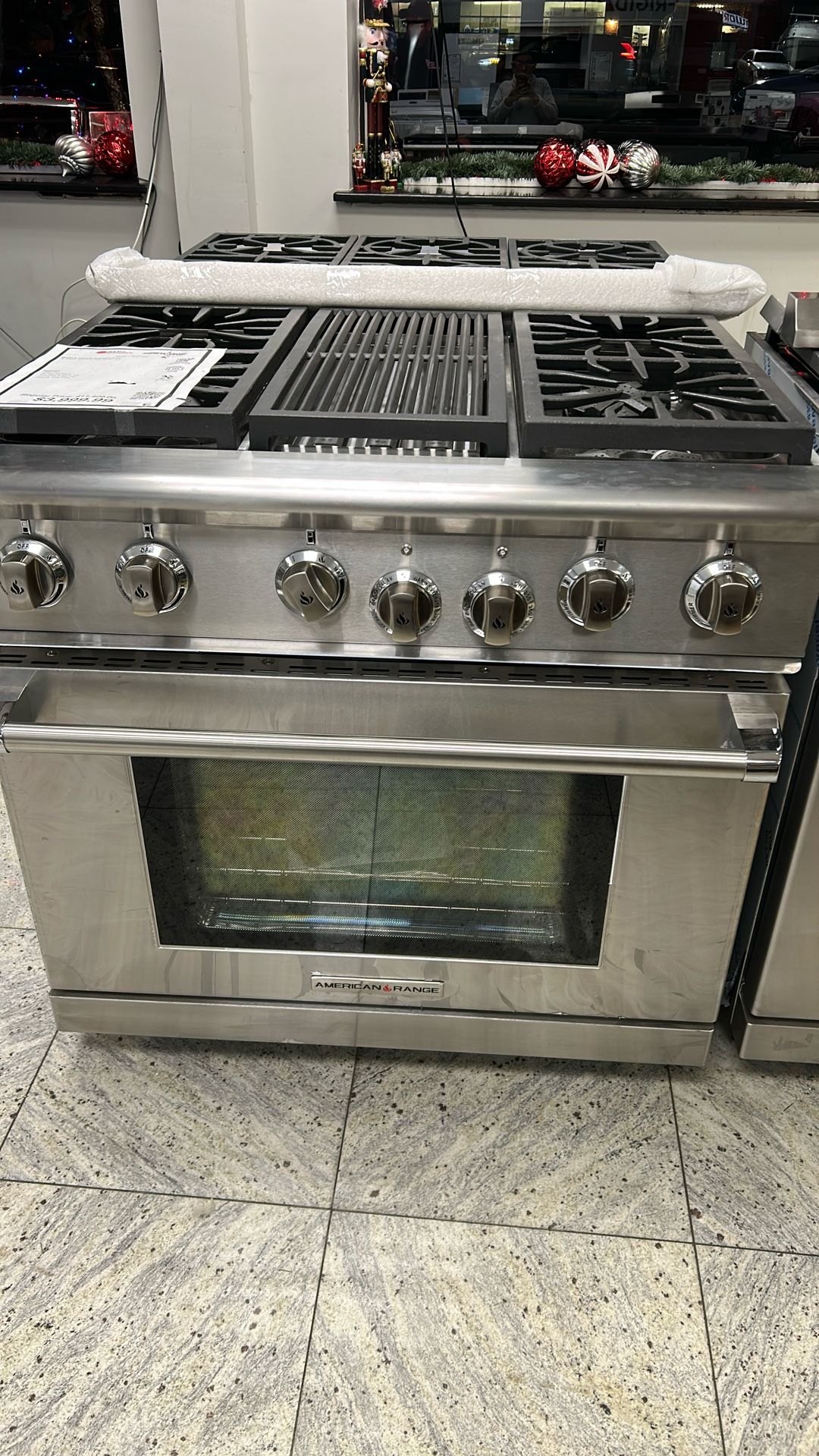 Estufa De Gas Professional De 36” Pulgadas/Acero Inoxidable