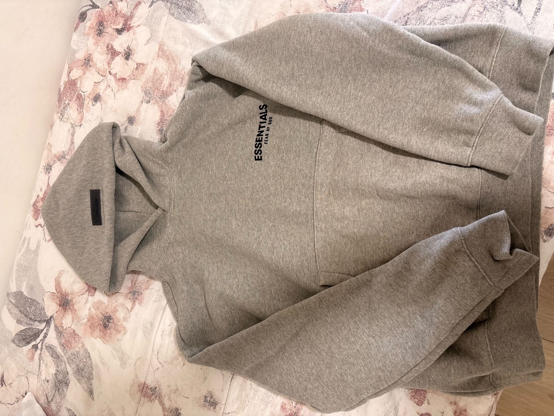 grey essential hoodie