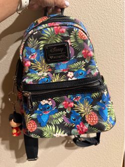 Loungefly Stitch Mini Backpack with matching Wallet