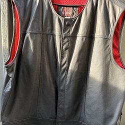 Motorcycle Leather Vest 