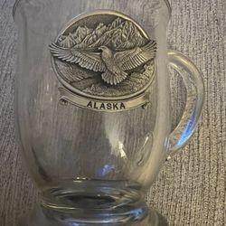 Alaskan Thick Glass Embellished With Fine Pewter Animals