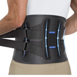 Back Brace Support for Lower Back Pain: Designed for Women & Men - Provides Lumbar Support for Herniated Discs, Heavy Lifting - Breathable and Dual Ad