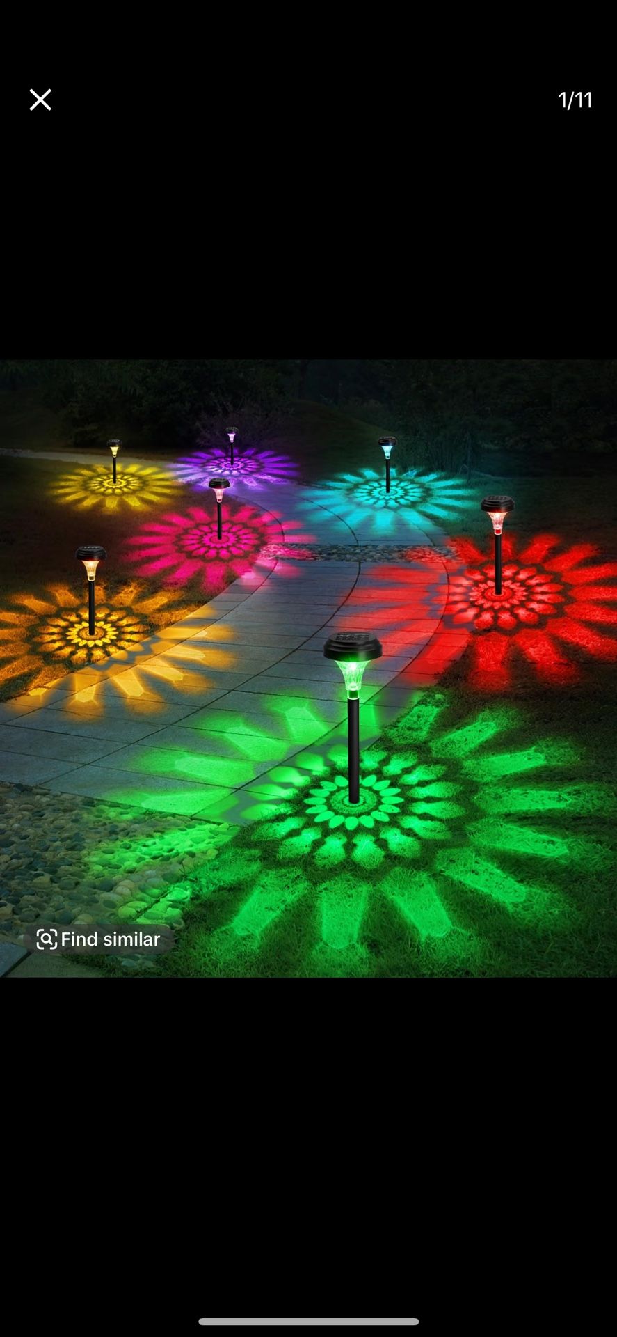 Nofibuk Bright Solar Pathway Lights, Color Changing + Warm White Solar Lights Outdoor, IP67 Waterproof Solar Path Lights, Solar Powered Garden Lights