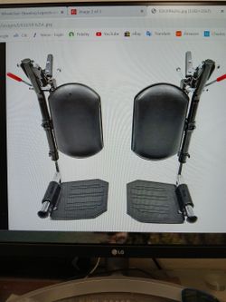 Wheelchair Elevatong Legrests With Padded Calf zpads