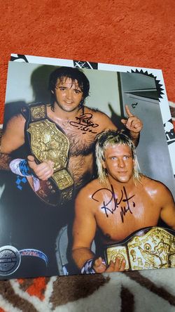 8 x 10 Autographed Photo of the Rock 'n' Roll Express (Robert Gibson and Ricky Morton) WWE/WCW
